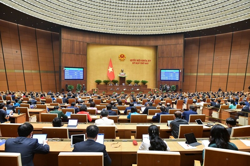Le 29 novembre, l'Assemblée nationale du Vietnam a adopté une résolution sur l'application d'un impôt supplémentaire sur les sociétés conformément aux règles globales anti-érosion de la base d'imposition (impôt minimum mondial). Photo : taichinhtiente,vn 