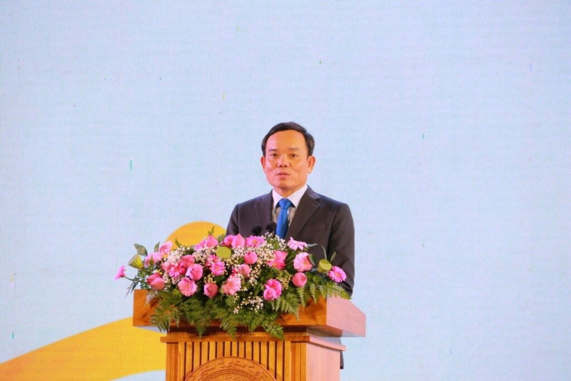 Le Vice-Premier ministre vietnamien, Trân Luu Quang, prononce un discours lors de l’ouverture de l’événement. Photo : CVN. 