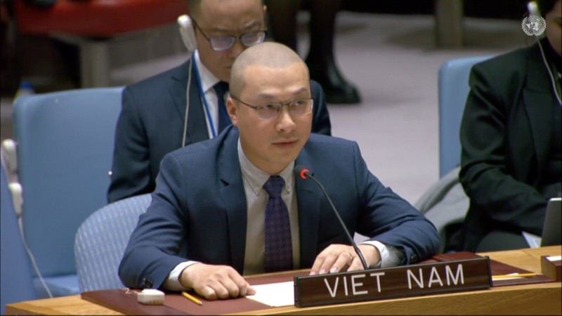 Le ministre conseiller Nguyên Hoàng Nguyên, chef adjoint de la Mission permanente du Vietnam auprès de l’ONU. Photo : VOV.