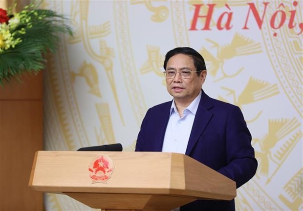 Le Premier ministre Pham Minh Chinh à la 7e réunion du Conseil central d'émulation et de récompense (mandat 2021 - 2026). Photo : VNA.