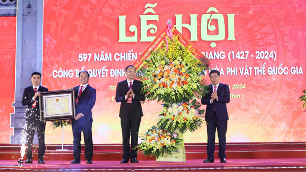 La fête de la victoire de Xuong Giang reconnue comme patrimoine culturel immatériel national. Photo: baobacgiang.com.vn