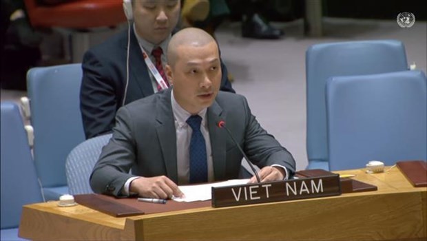 Le ministre-conseiller Nguyen Hoang Nguyen, chef adjoint de la Mission permanente du Vietnam auprès de l'ONU. Photo : VNA