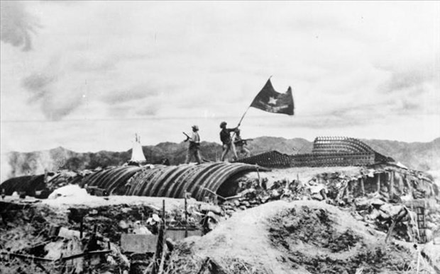 Victoire de la campagne de Diên Biên Phu, le 7 mai 1954. Photo d'archives de la VNA.