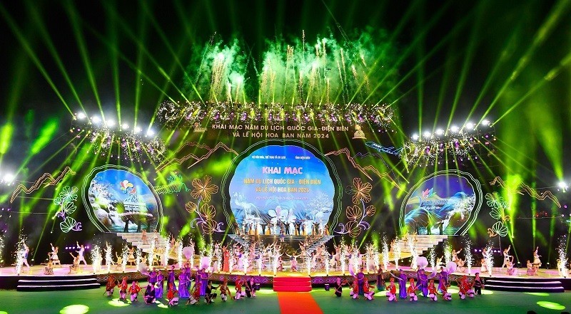 La cérémonie d'ouverture de l'Année nationale du tourisme de Diên Biên 2024. 
