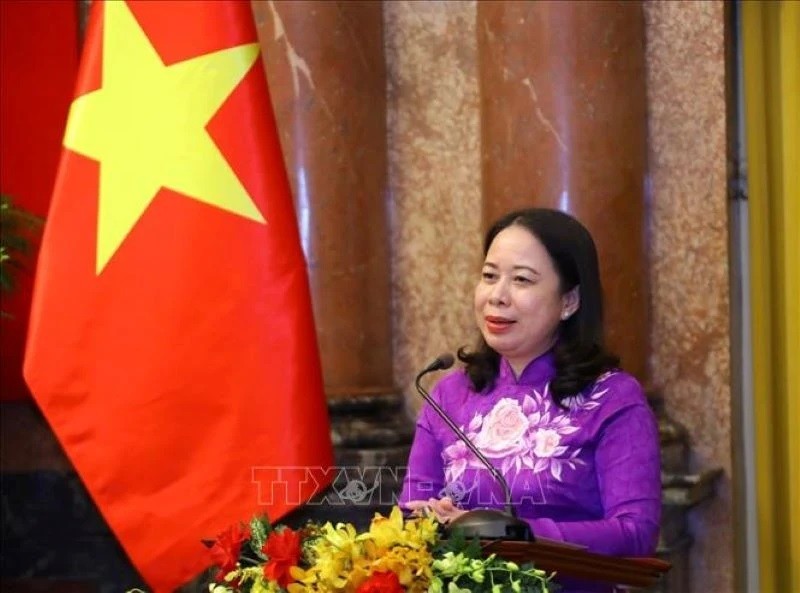 La Présidente par intérim Vo Thi Anh Xuân. Photo : VNA.