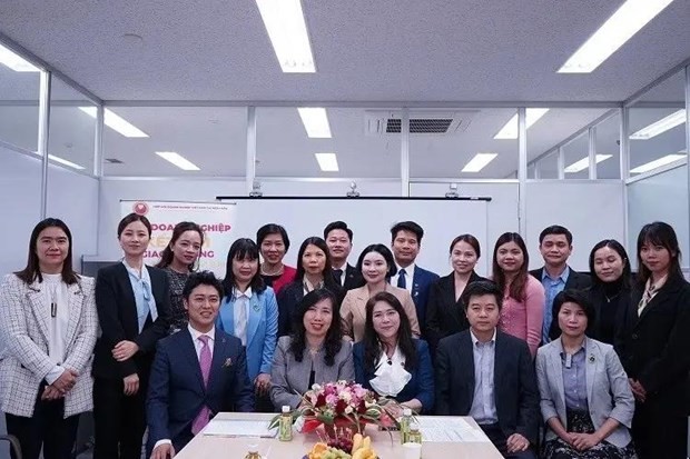 La vice-ministre des Affaires étrangères Lê Thi Thu Hang, présidente du Comité d'État chargé des Vietnamiens résidant à l'étranger, en visite de travail au Japon. Photo : baoquocte.vn