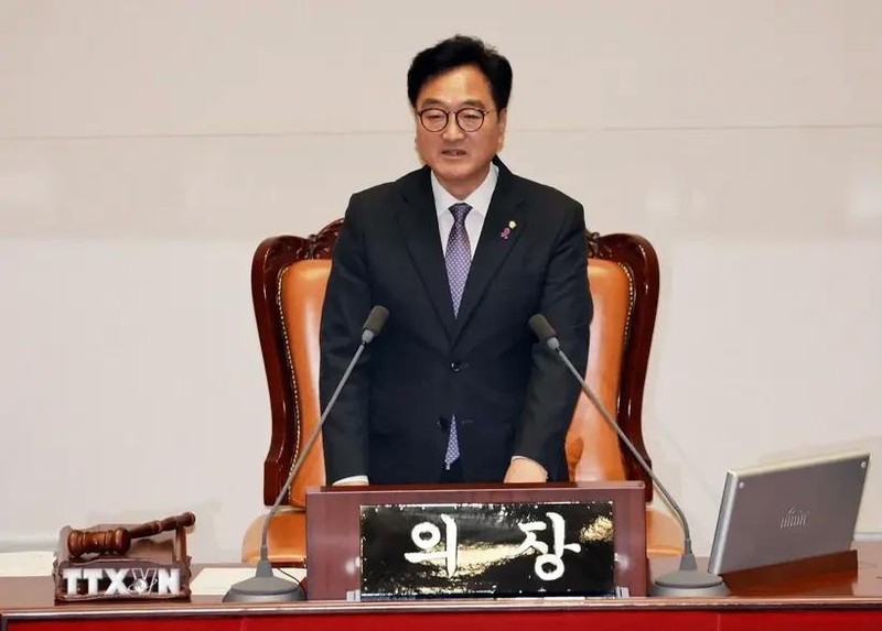 Woo Won Shik, nouveau président de l'Assemblée nationale de la République de Corée. Photo : VNA.
