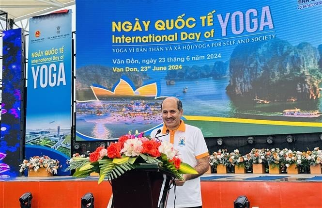 L'ambassadeur indien au Vietnam, Sandeep Arya, présent à l'événement. Photo : VNA.
