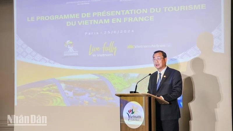Nguyen Trung Khanh, directeur général de l’ANTV, souligne les relations diplomatiques solides entre la France et le Vietnam. Photo : NDEL.