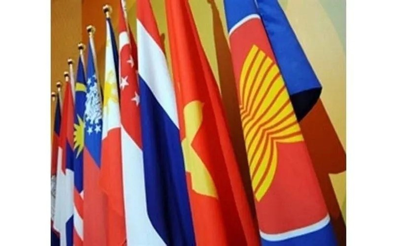 Les drapeaux des pays de l'ASEAN. Photo : internet.