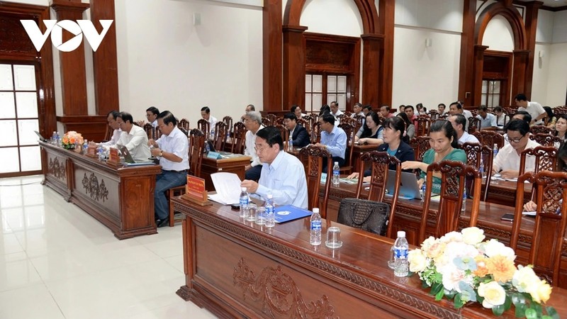 Le séminaire scientifique « Améliorer les capacités de transformation et d’exportation du riz à Tien Giang » tenu le 29 octobre. Photo : VOV.