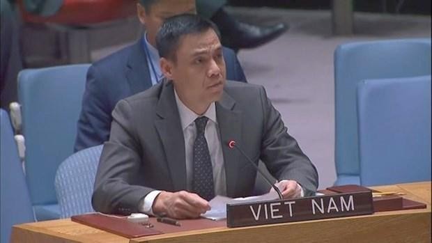 L’ambassadeur Dang Hoàng Giang, chef de la Mission permanente du Vietnam auprès de l’ONU. Photo : VNA.