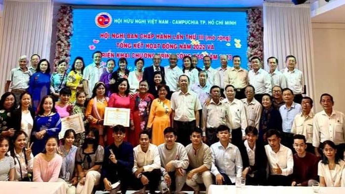 Les délégués de la 3e réunion du Comité exécutif de l'Association d'amitié Vietnam - Cambodge de Ho Chi Minh-Ville. Photo: thoidai