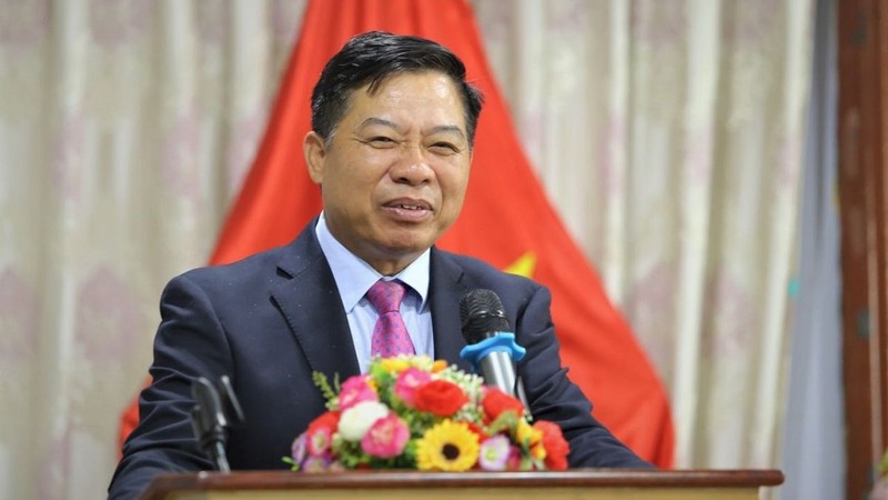 L’ambassadeur du Vietnam au Cambodge, Nguyên Huy Tang, prend la parole. Photo: VOV