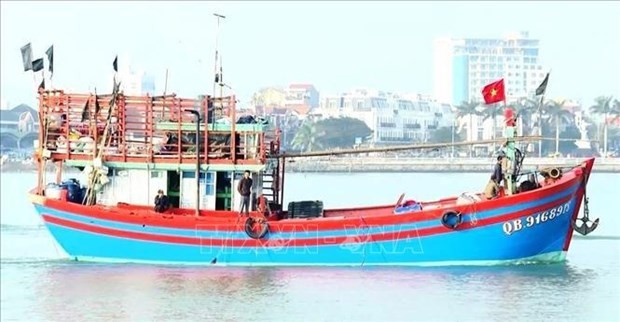 Un bateau de pêche de Quang Binh. Photo : VNA.