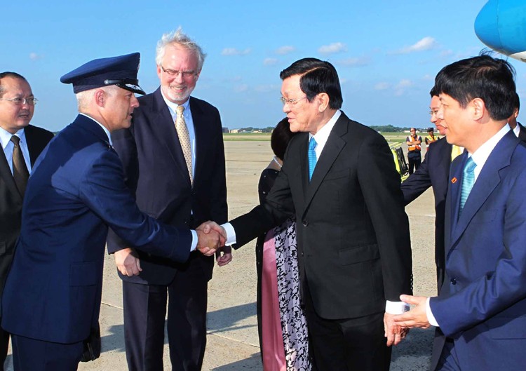 Lors de la visite aux États-Unis du président vietnamien Truong Tan Sang en 2013. Photo: baoquocte