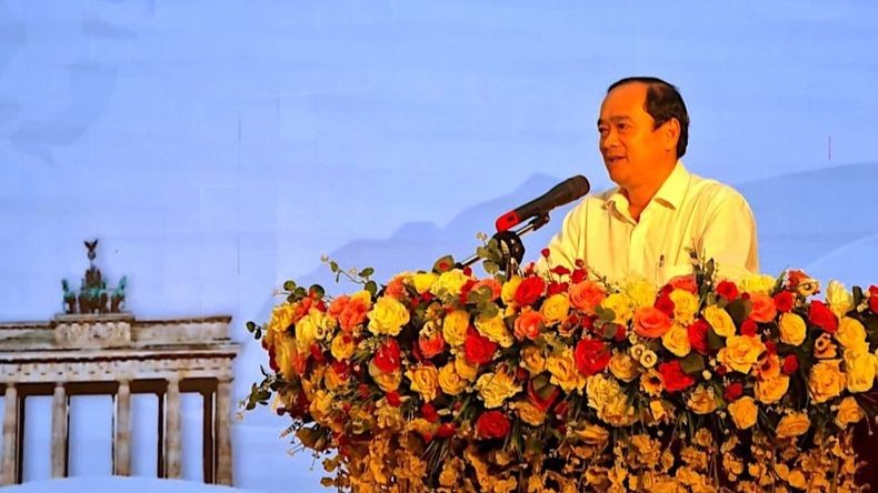 Le directeur adjoint du Service du travail, des invalides et des affaires sociales de Ca Mau, Tu Hoang An, prend la parole. Photo: NDEL