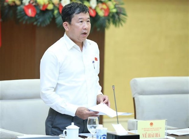 Le président de la Commission des relations extérieures de l’Assemblée nationale, Vu Hai Hà, chef adjoint du Comité d'organisation de la conférence. Photo : VNA.