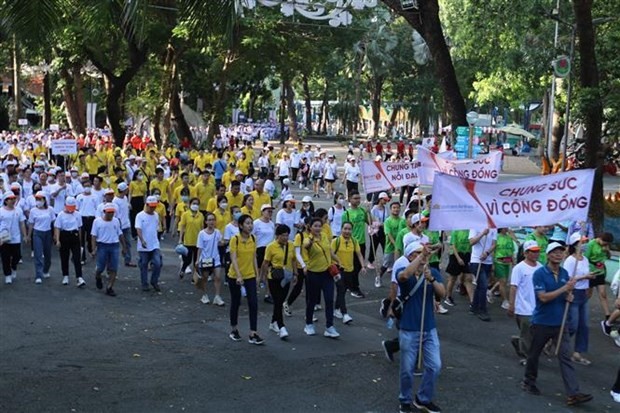 Marche pour les victimes de l'agent orange/dioxine au parc culturel Dam Sen à Ho Chi Minh-Ville. Photo: VNA