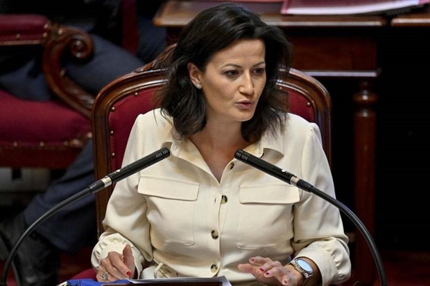 La Présidente du Sénat de Belgique, Stephanie D'Hose. Photo : hbvl.be/VNA.