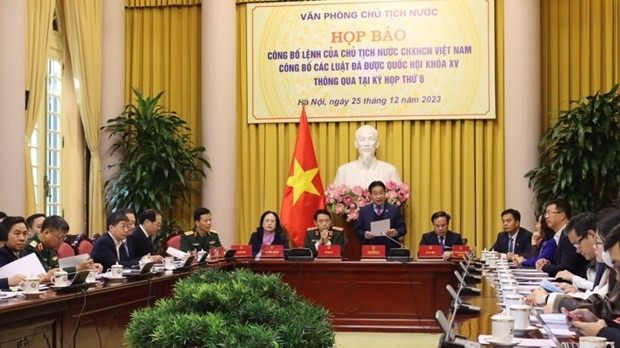 Conférence de presse du Bureau présidentiel. Photo : VNA.