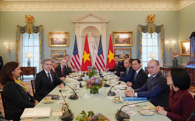 Lors du premier dialogue de niveau des ministres des Affaires étrangères Vietnam - États-Unis le 25 mars à Whasington (heure locale). Photo: VNA