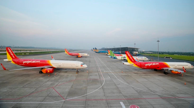Avions à l'aéroport international de Noi Bai à Hanoï. Photo: VNA