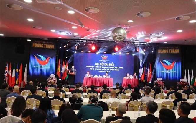 Le Congrès de l'Union des association des entreprises vietnamiennes en Europe. Photo: VNA