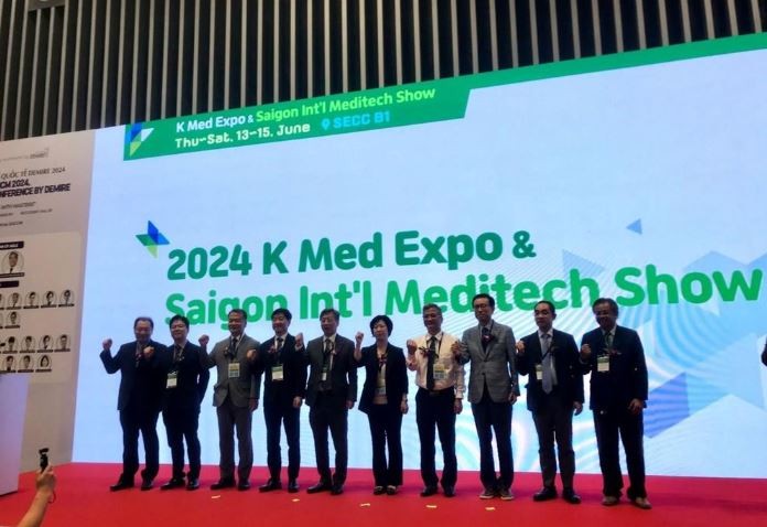 Lors de la cérémonie d'ouverture de K-Med Expo Vietnam 2024. Photo: baoquocte