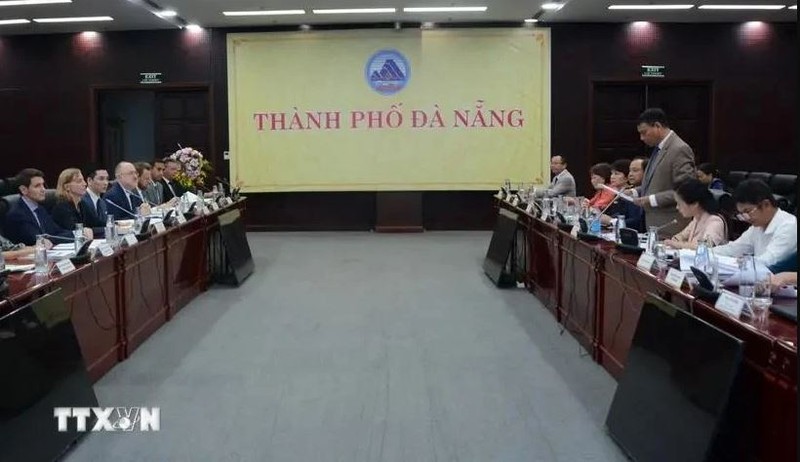 Cérémonie de lancement du groupe de travail sur la promotion de la coopération entre Da Nang et les États-Unis. Photo : VNA.