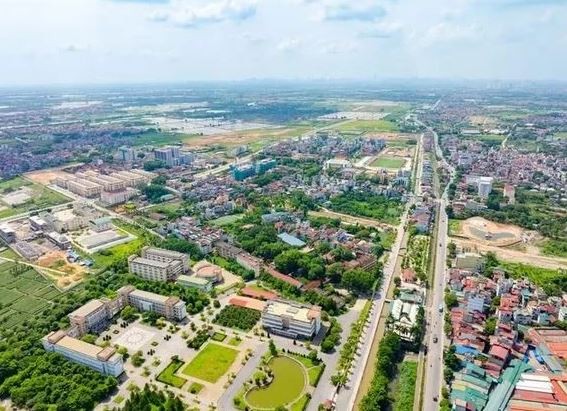 Les infrastructures de transport développées aident l’immobilier dans le district de Thuong Tin, à Hanoi, capitale vietnamienne, à attirer les investissements. Photo : Truong Son Land.