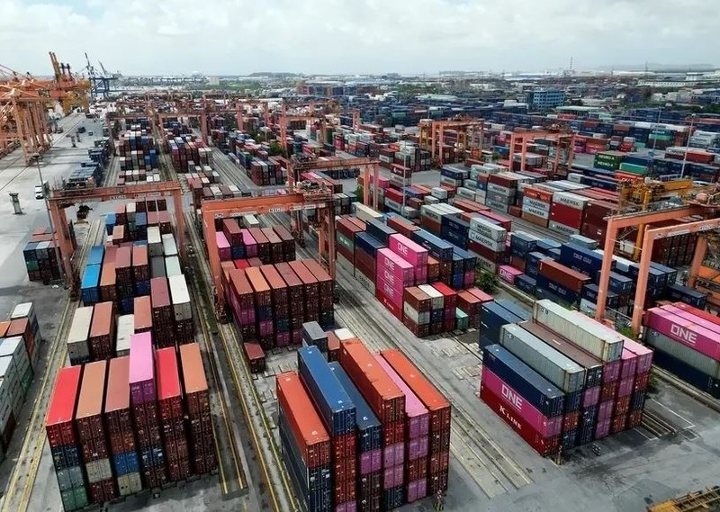 Entrepôt de conteneurs au port de Tan Vu. Photo : VNA.