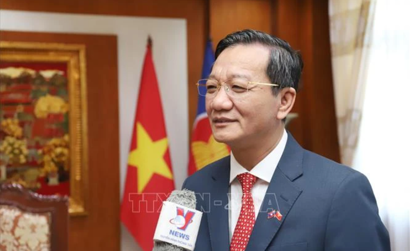 L'ambassadeur du Vietnam au Laos, Nguyen Minh Tam. Photo : VNA.