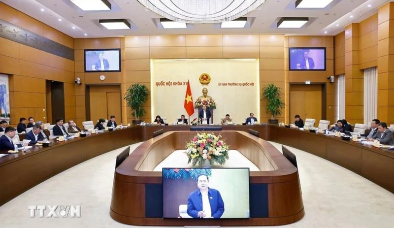 Réunion de l’Assemblée nationale pour dresser le bilan de ses activités en 2024. Photo : VNA.