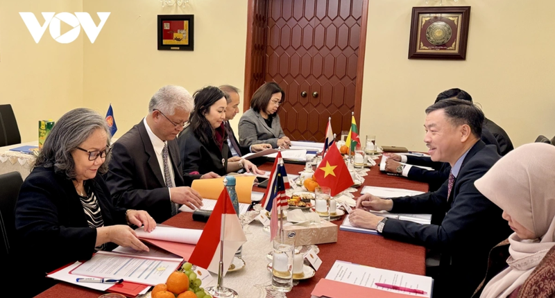 L’ambassadeur Duong Hoai Nam préside la 27e session du Comité ASEAN à Prague. Photo: VOV