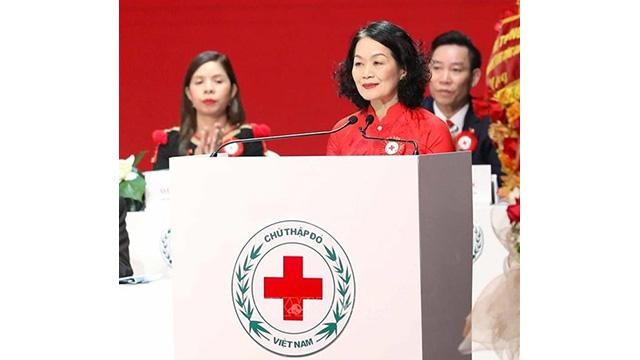 Bui Thi Hoa, présidente du Comité central de la Croix-Rouge vietnamienne. Photo: VNA