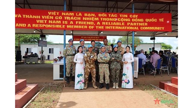 L'Unité de génie militaire n°1 du Vietnam à la FISNUA célèbre la Fête nationale. Photo: l'Unité de génie militaire n°1 du Vietnam