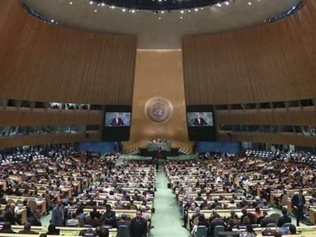 Une séance de travail de la 77e session de l'Assemblée générale des Nations Unies. Photo : VNA.