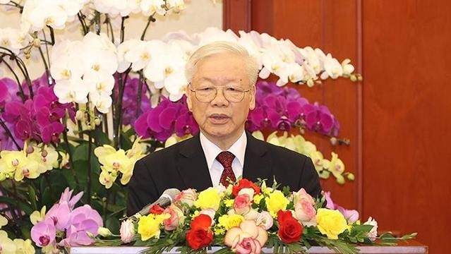 Le Secrétaire Général du Parti, Nguyên Phu Trong. Photo : NDEL.