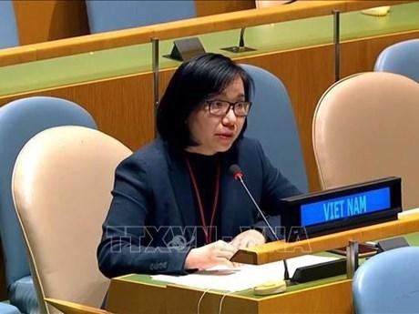 L’ambassadrice Nguyên Phuong Tra, chargée d’affaires p.i de la Mission permanente du Vietnam auprès de l’ONU. Photo: VNA