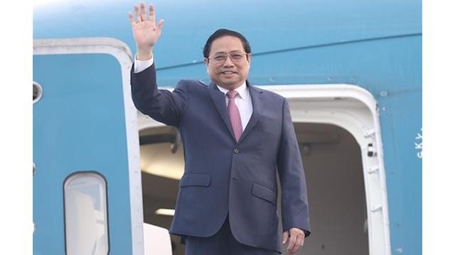 Le Premier ministre Pham Minh Chinh quitte Hanoï pour le Cambodge. Photo : VNA.