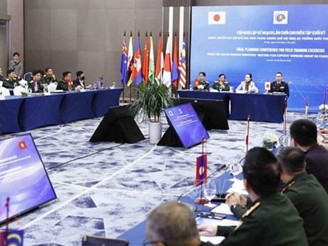 Vue de la conférence, à Hanoi, le 1er mars. Photo : VNA.