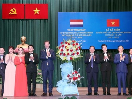 Célébration du 50e anniversaire des relations diplomatiques Vietnam – Pays-Bas à Hô Chi Minh-Ville (au Sud du Vietnam). Photo : VNA.