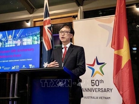 L’ambassadeur du Vietnam en Australie, Nguyên Tât Thành s’exprime lors de l’événement. Photo : VNA.
