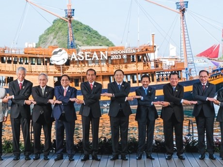 Les dirigeants des pays de l'ASEAN lors du 42e sommet de l'ASEAN. Photo : VNA.