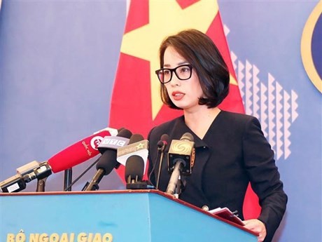 La porte-parole adjointe du ministère vietnamien des Affaires étrangères, Pham Thu Hang. Photo : VNA.