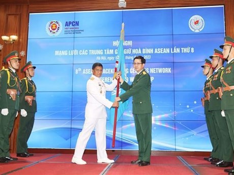 La 8e conférence du Réseau des centres de maintien de la paix de l'ASEAN 2023 (APCN 2023) à Hanoï. Photo : VNA.