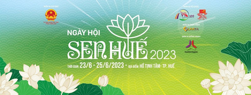 L'affiche de la fête des fleurs de lotus de Huê. Photo : Comité d'organisation de la fête du lotus de Huê.