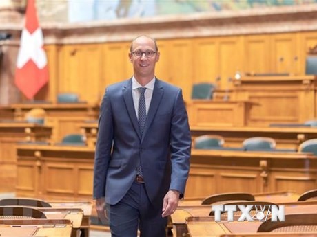 Le président du Conseil national suisse, Martin Candinas. Photo : VNA.