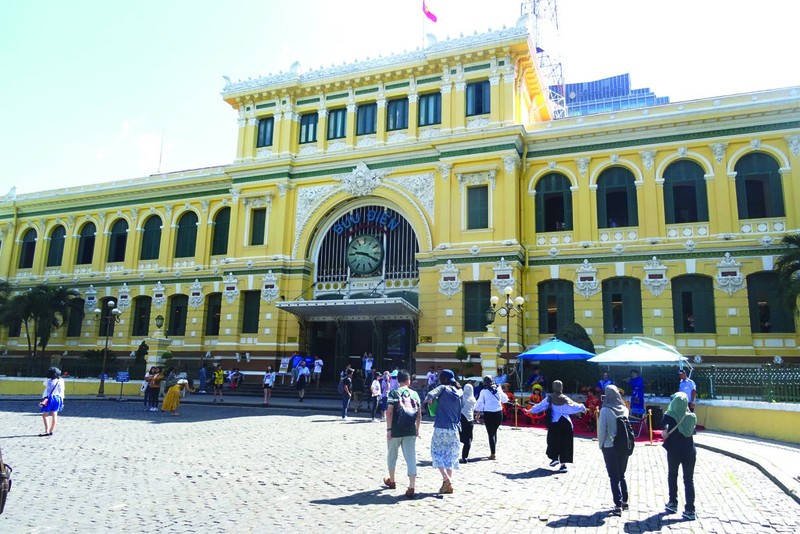 La Poste centrale de Hô Chi Minh-Ville. Photo : VNA/CVN 